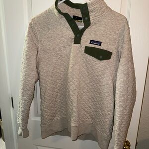 Patagonia Women's Quilted Jacket in Cream and Green